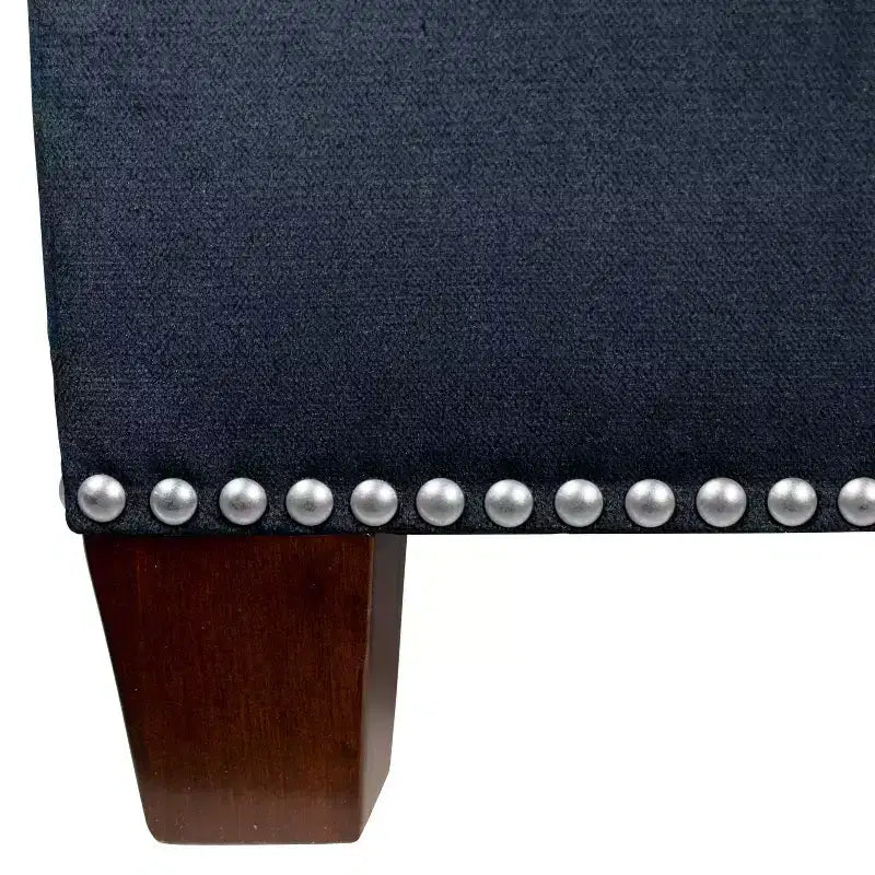 Square Nail Button Ottoman