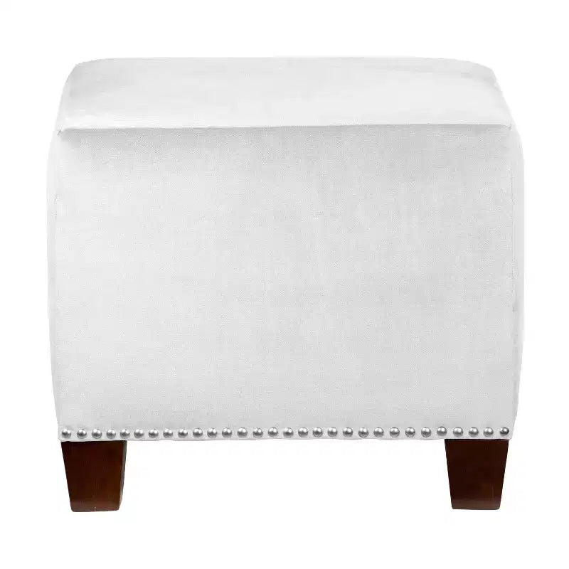 Square Nail Button Ottoman