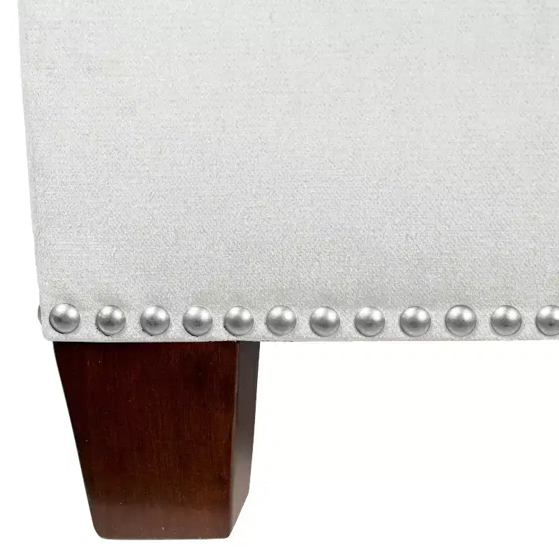 Square Nail Button Ottoman