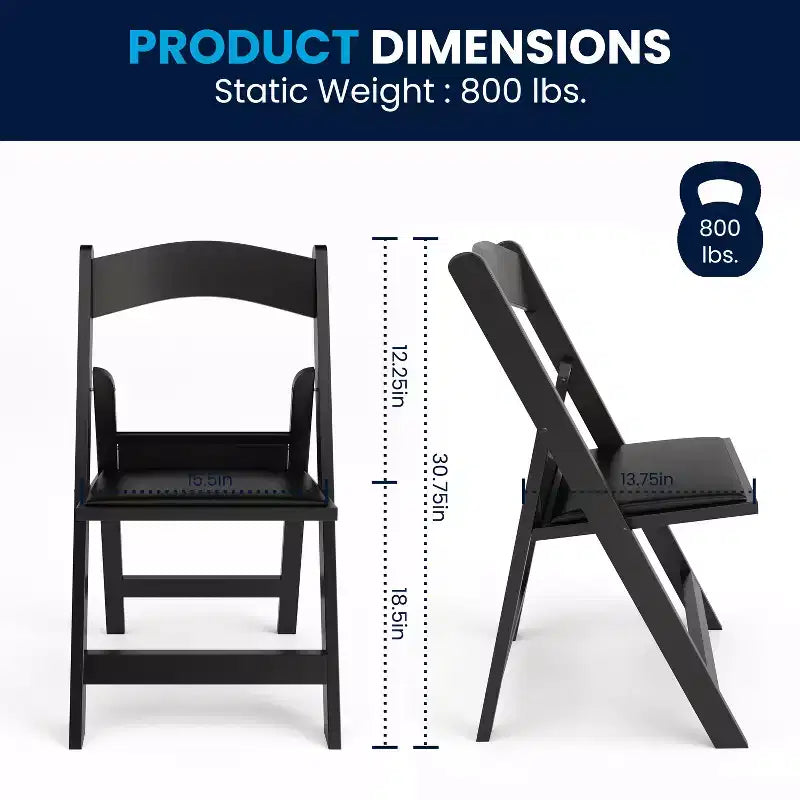Hercules Folding Chair - Resin 2 Pack 800LB Weight Capacity Event Chair