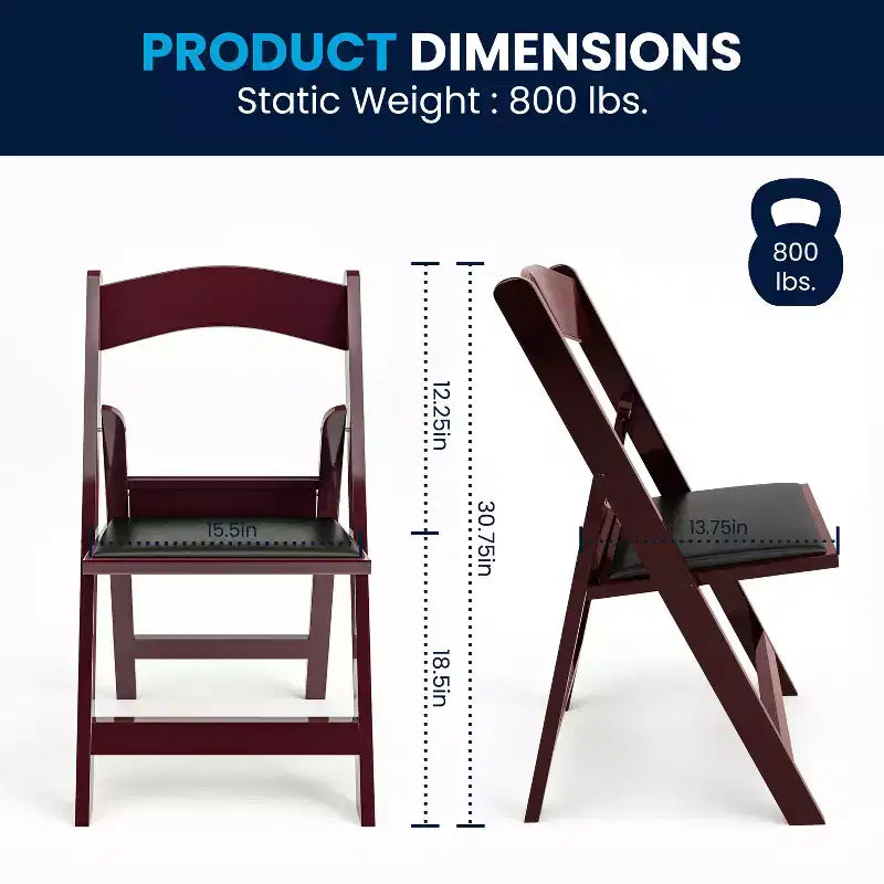 Hercules Folding Chair - Resin 2 Pack 800LB Weight Capacity Event Chair