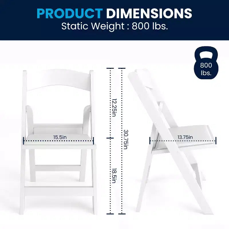 Hercules Folding Chair - Resin 2 Pack 800LB Weight Capacity Event Chair