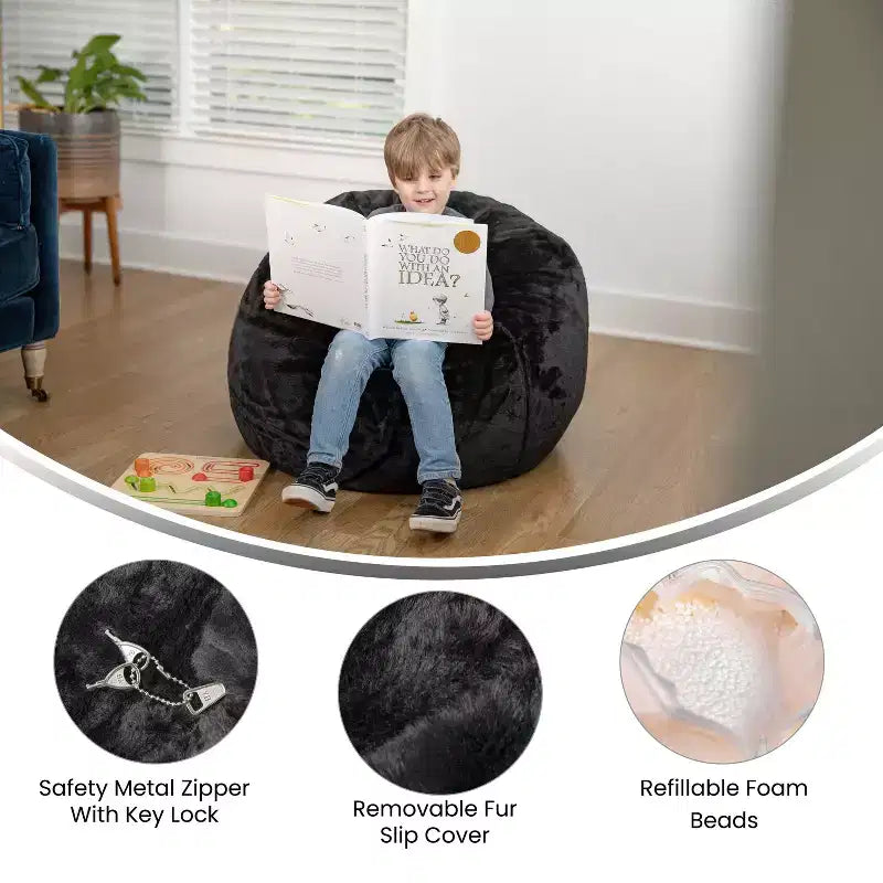 Small Bean Bag Chair for Kids and Teens