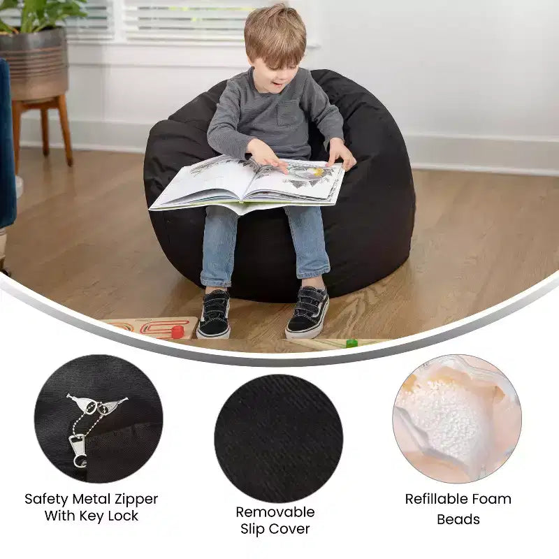 Small Bean Bag Chair for Kids and Teens