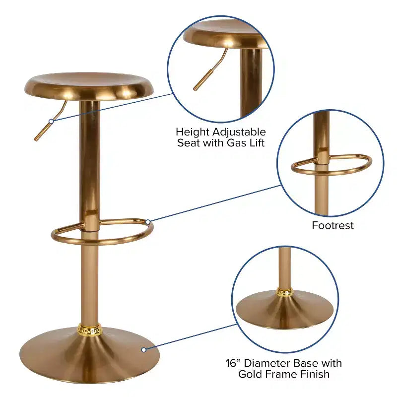 Adjustable Height Retro Barstool