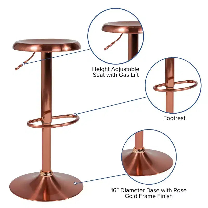 Adjustable Height Retro Barstool