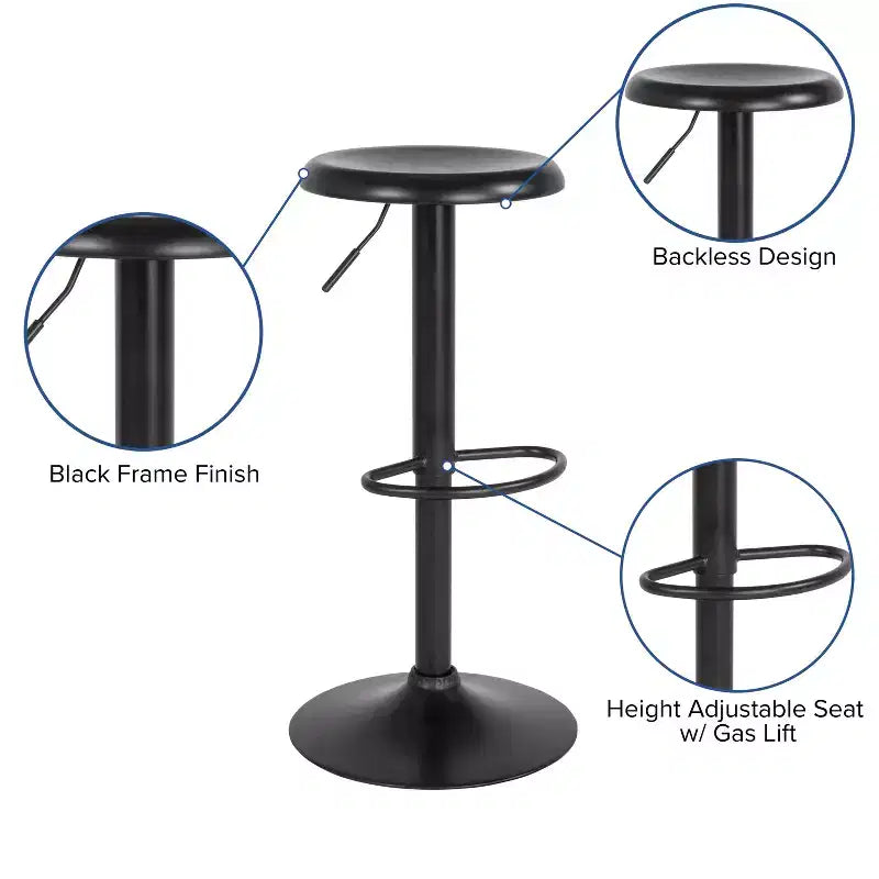 Adjustable Height Retro Barstool