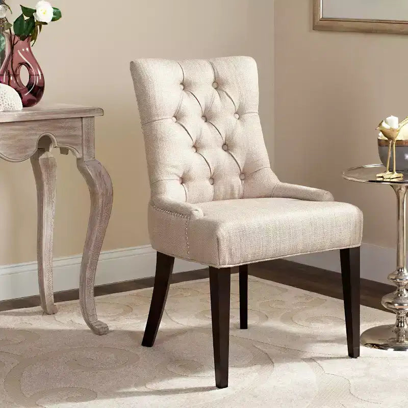 19 H Tufted Dining Chair With Nail Head Trim - MCR4515
